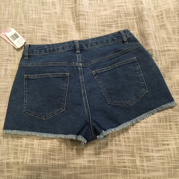 Chelsea & Violet Denim Fringe Shorts 27 FREE SHIP - Picture 2 of 5